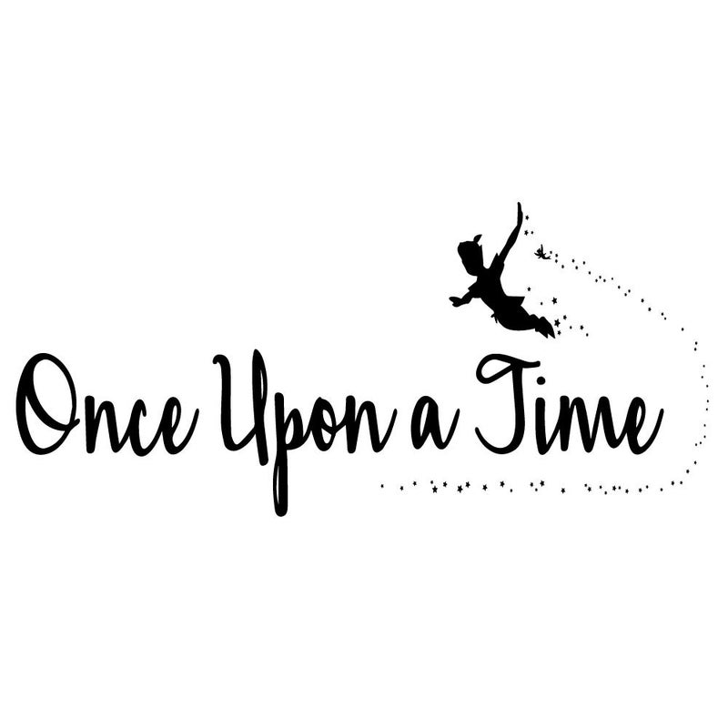 MOVANKRO Once Upon a Time Nursery Wall Quotes Decals Vinyl Lettering for Kids Room Decoration Graphic Motto Art Letters - Image 1